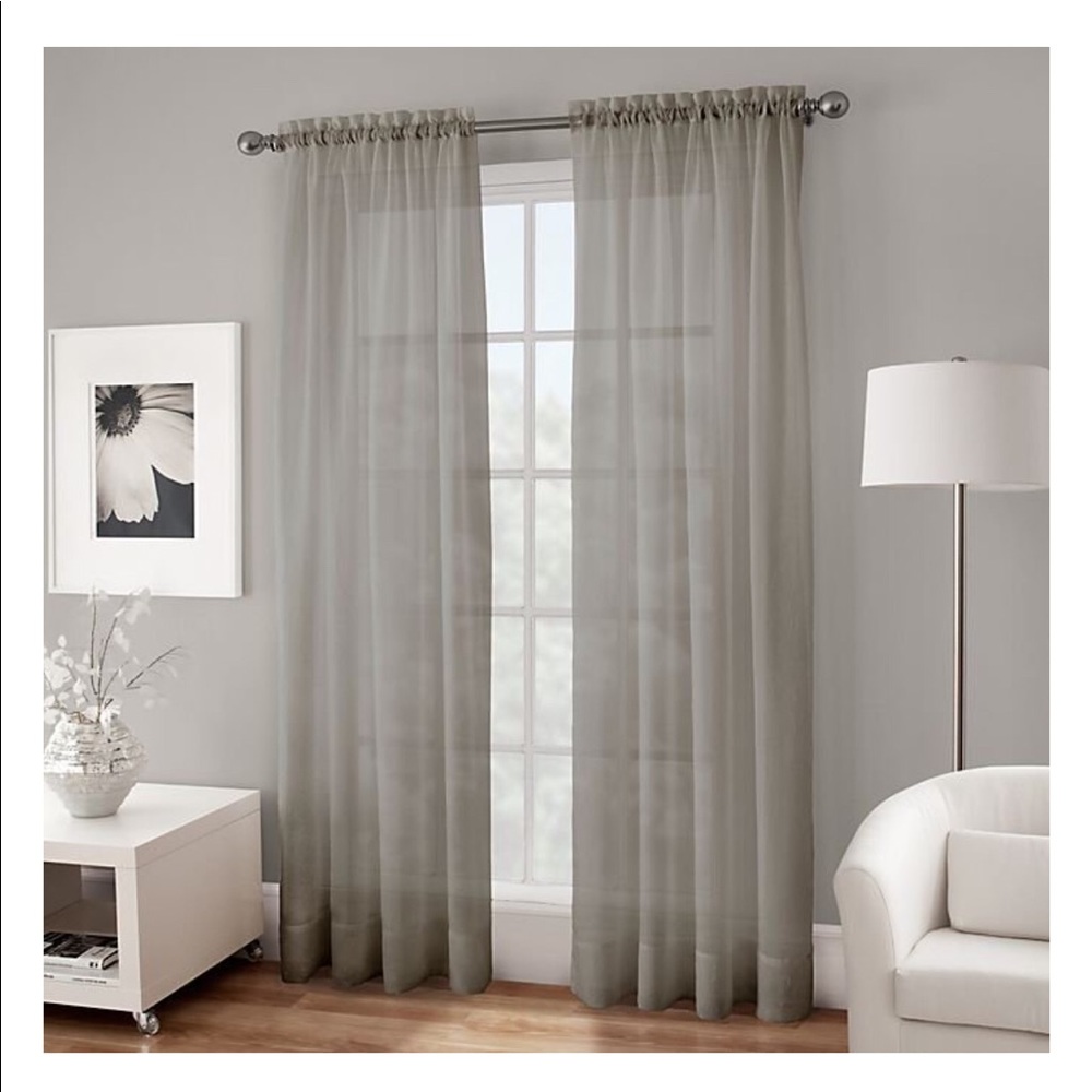 Crushed Voile Sheer Curtain Panel